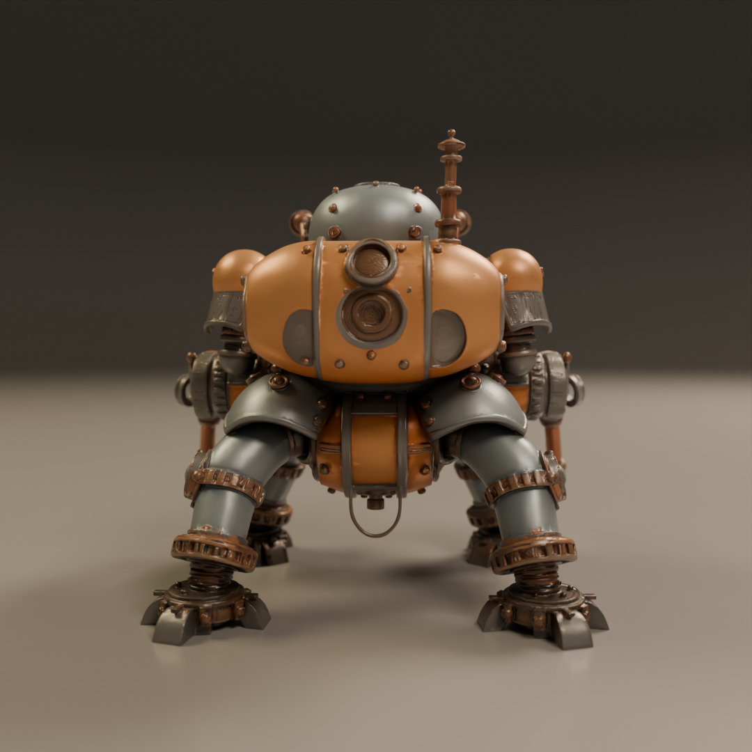 tank steampunk 3D print model_11