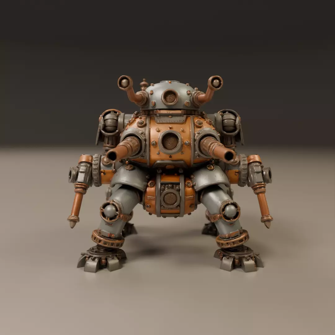 tank steampunk 3D print model_0