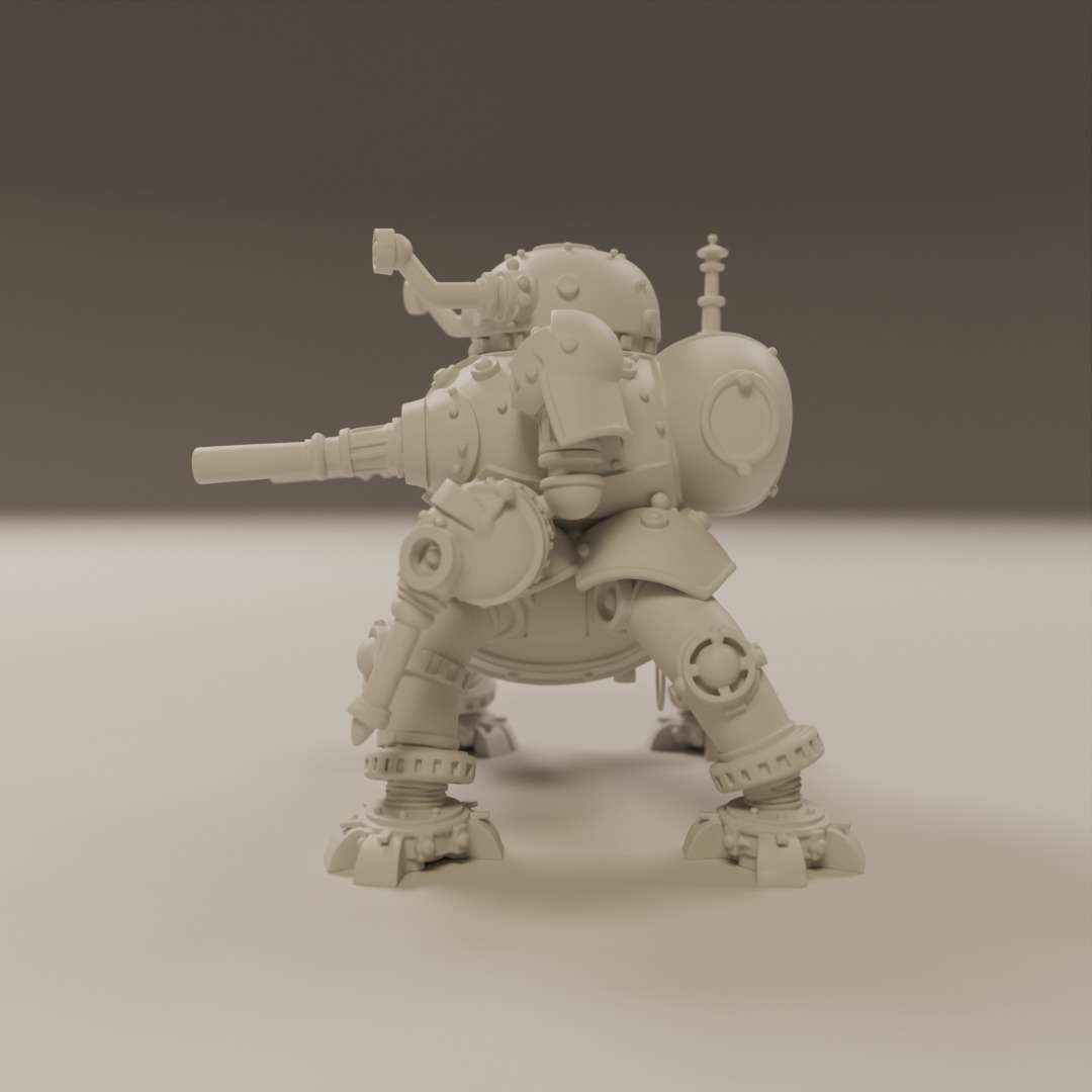 tank steampunk 3D print model_2