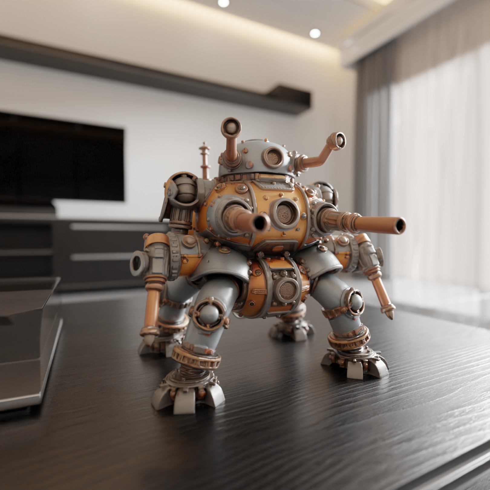 tank steampunk 3D print model_14