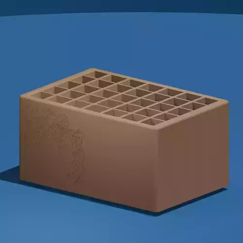 Grape Vine Embossed 35-Slot Pencil Holder 3D print model