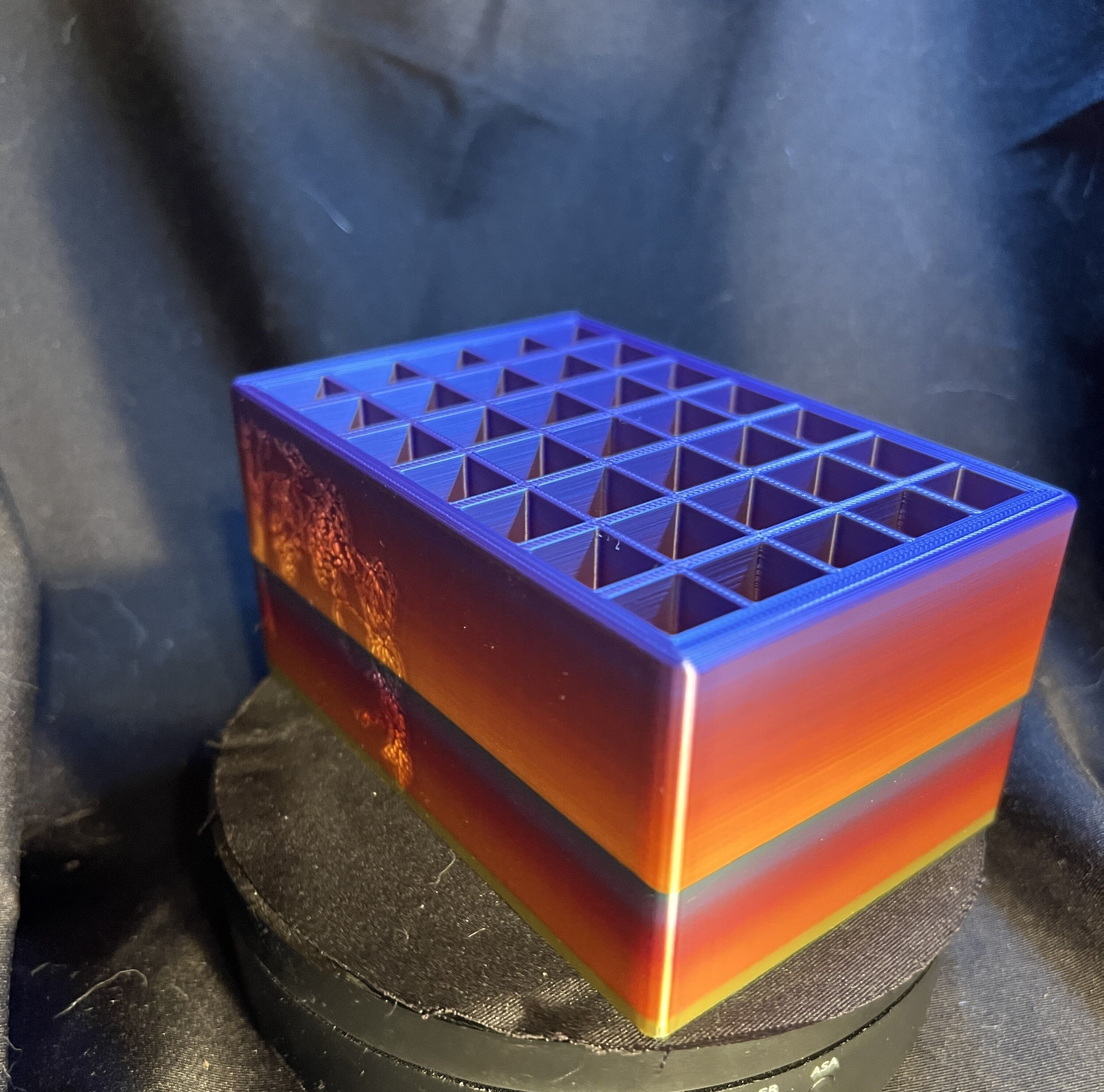 Grape Vine Embossed 35-Slot Pencil Holder 3D print model_6