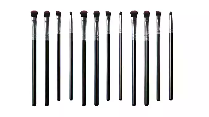 Make Up Brush PBR 26 3D model