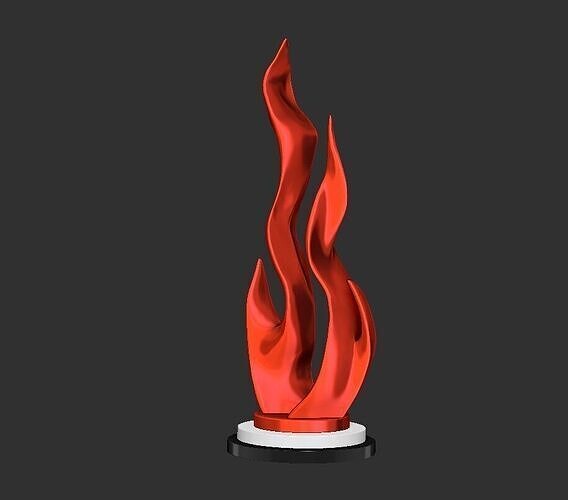 Fire modern sculpture 3D print model