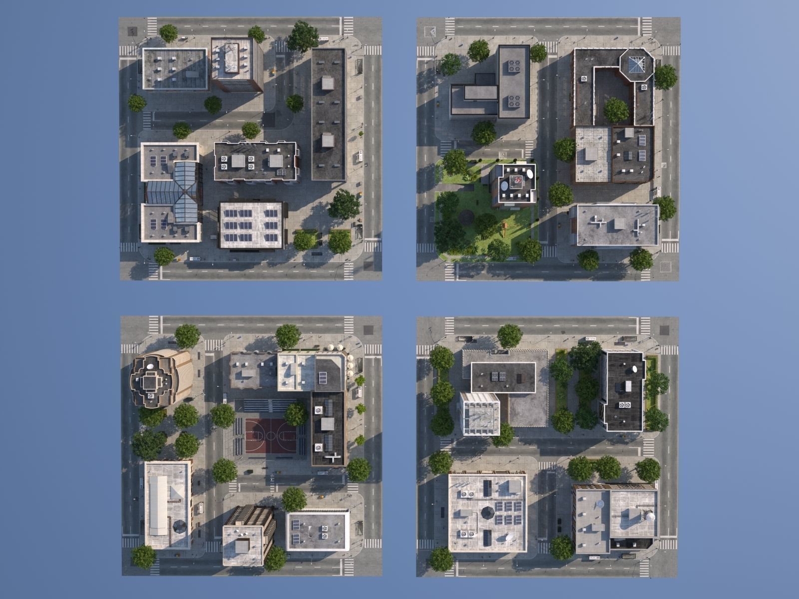 City medium size Low-poly 3D model_24