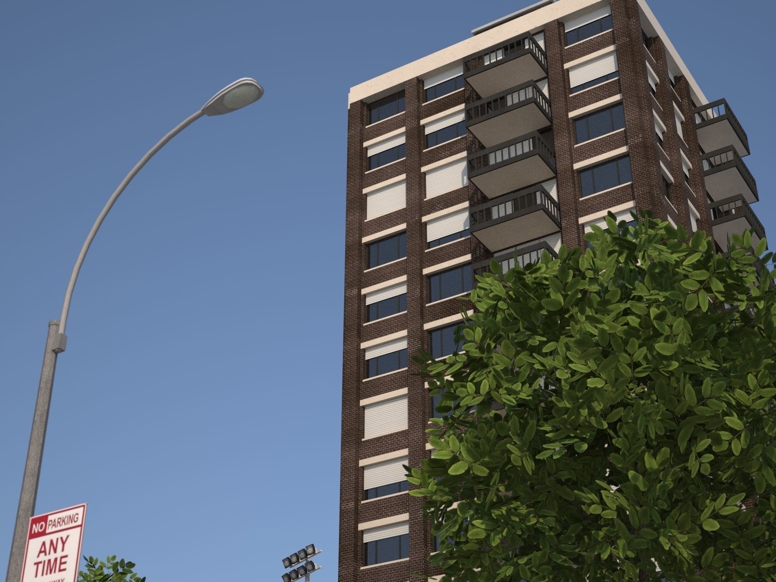 City medium size Low-poly 3D model_22