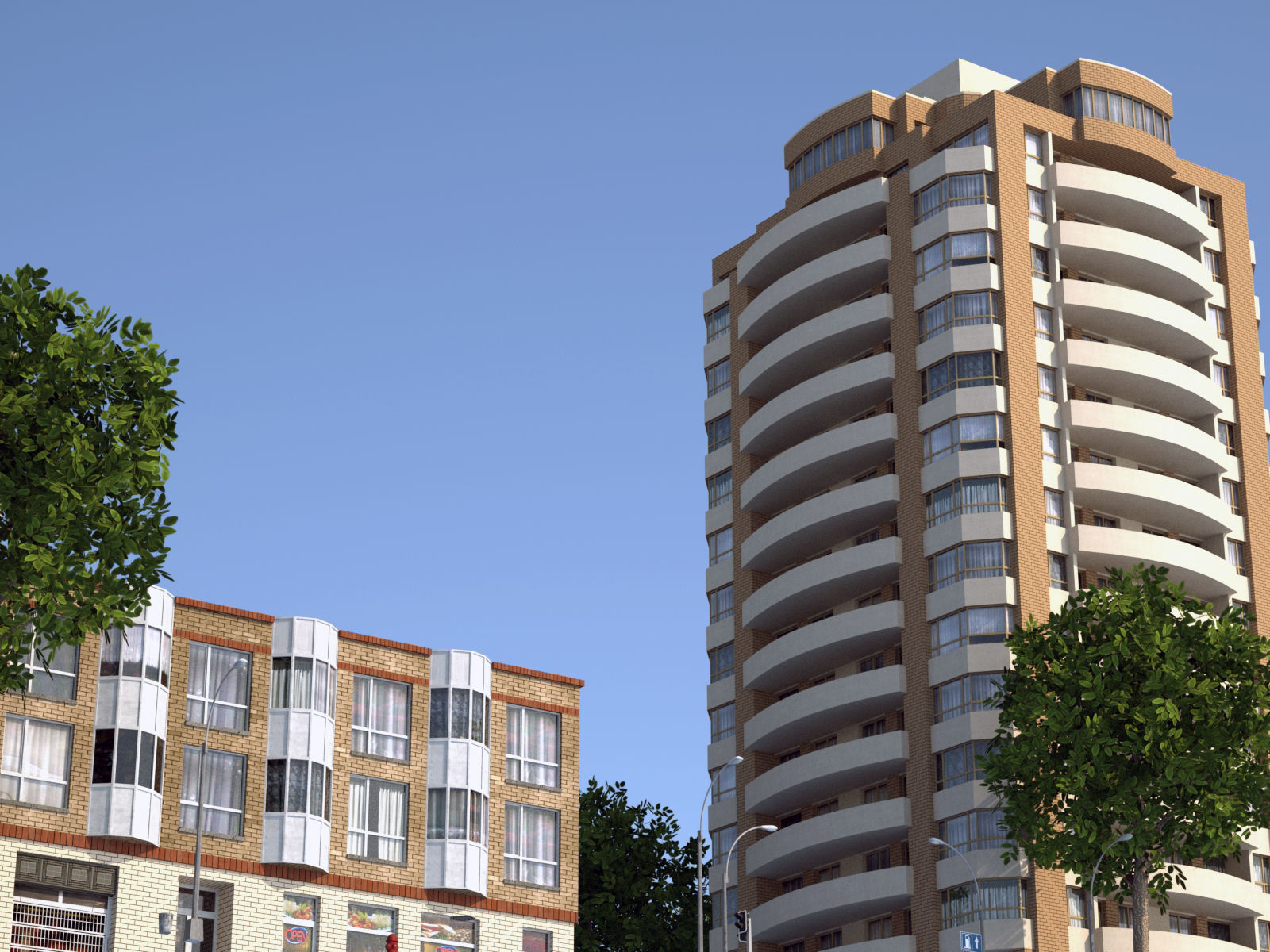 City medium size Low-poly 3D model_21