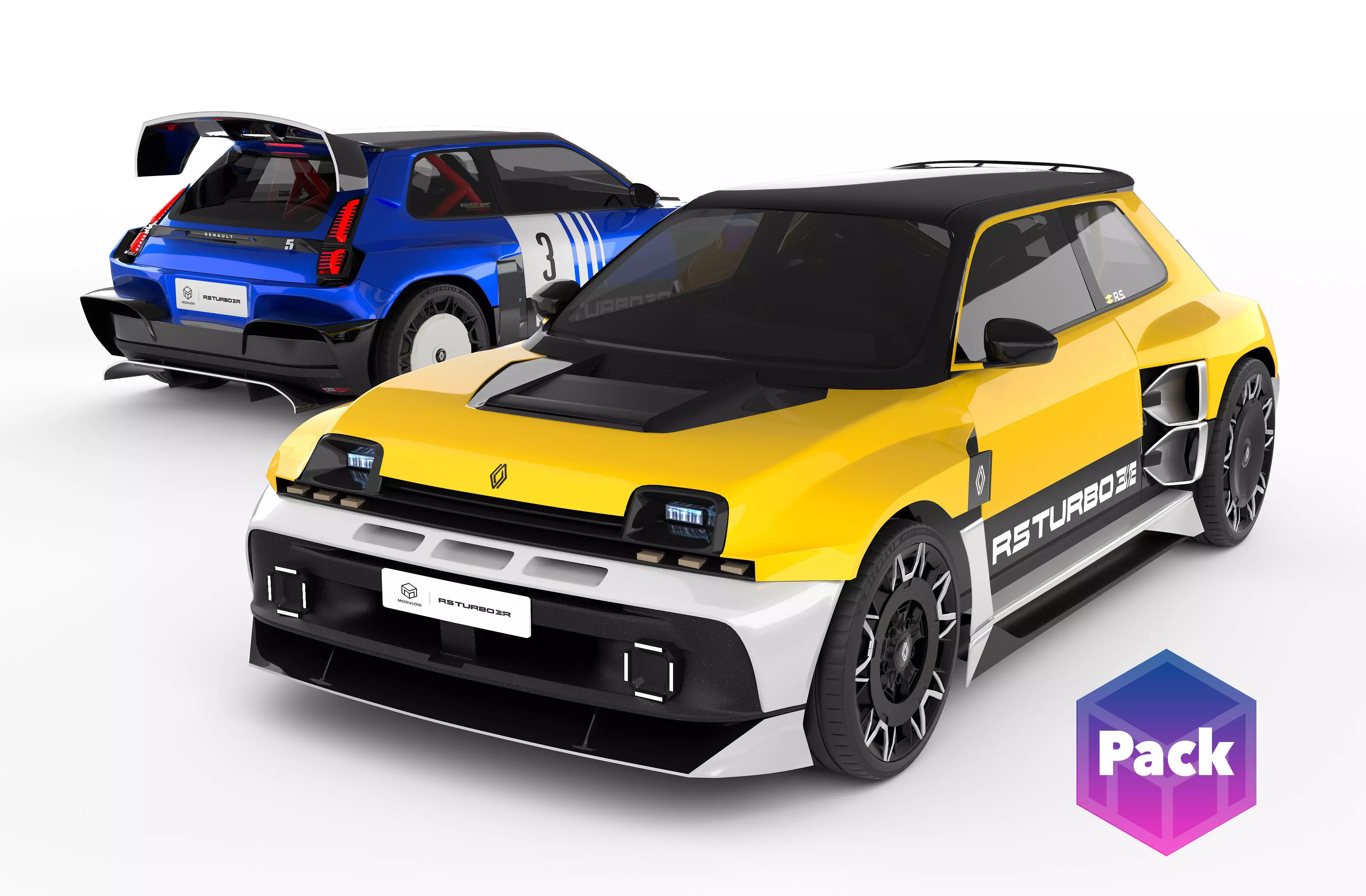 PACK Renault 5 Turbo 3E - Rally Kit 3D model_0