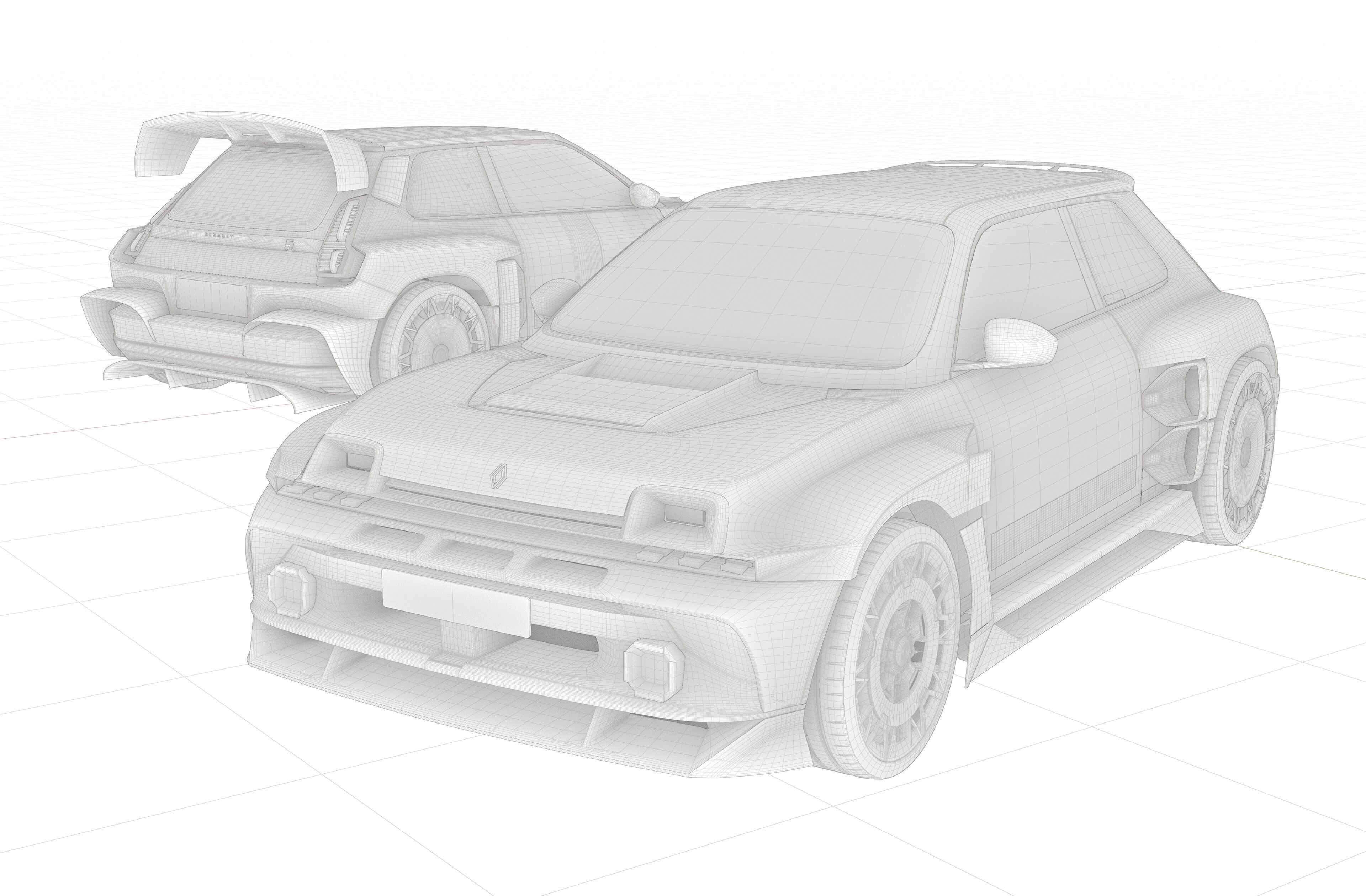 PACK Renault 5 Turbo 3E - Rally Kit 3D model_9