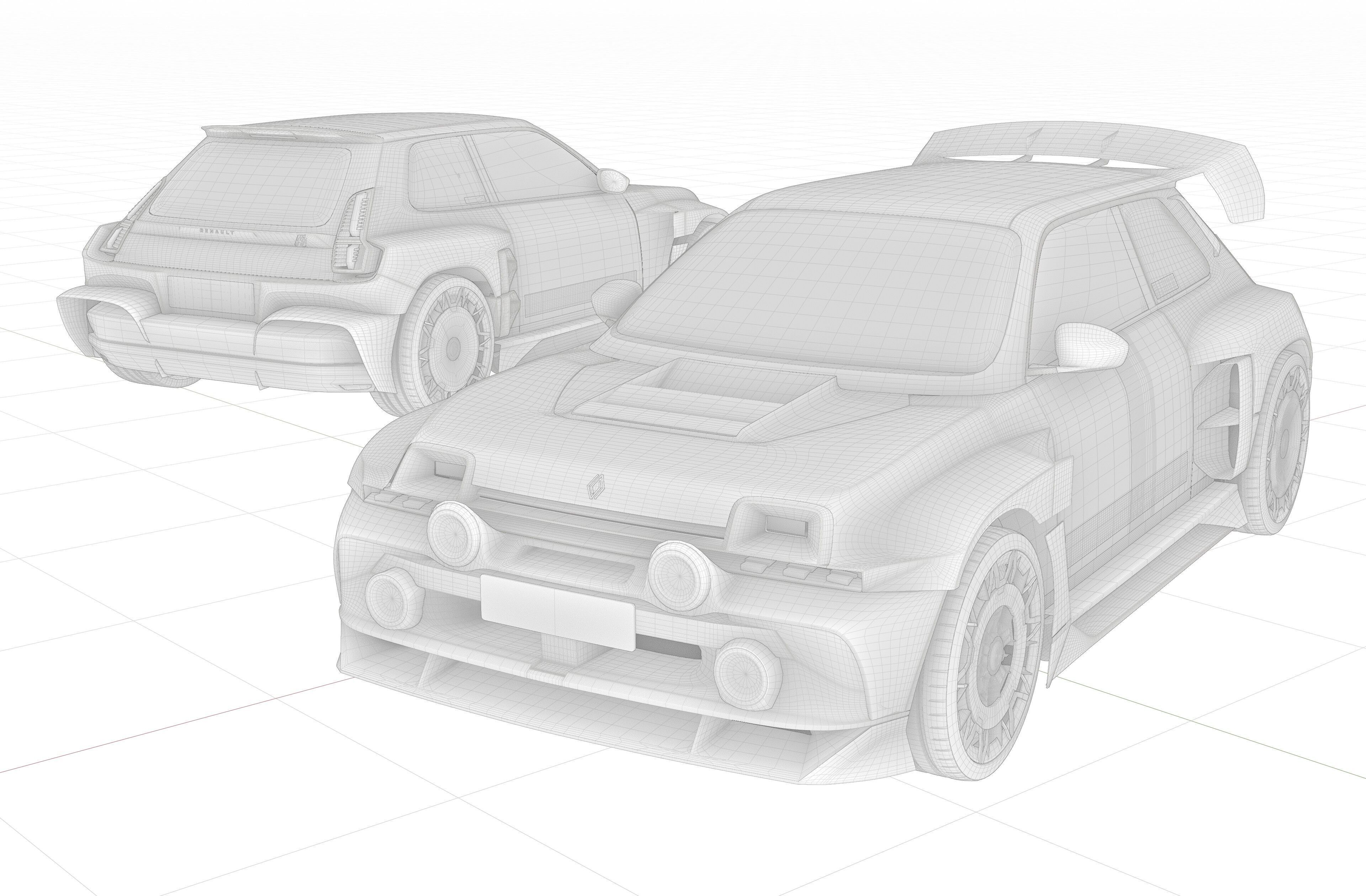 PACK Renault 5 Turbo 3E - Rally Kit 3D model_8