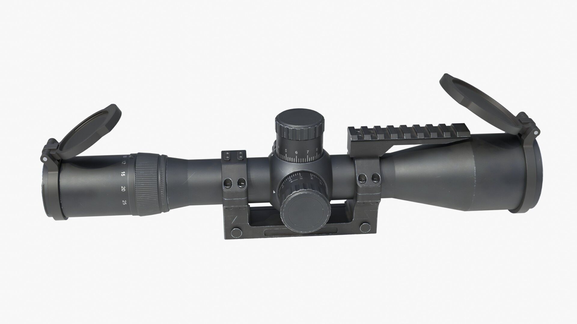 Generic sniper scope  Low-poly 3D model_6