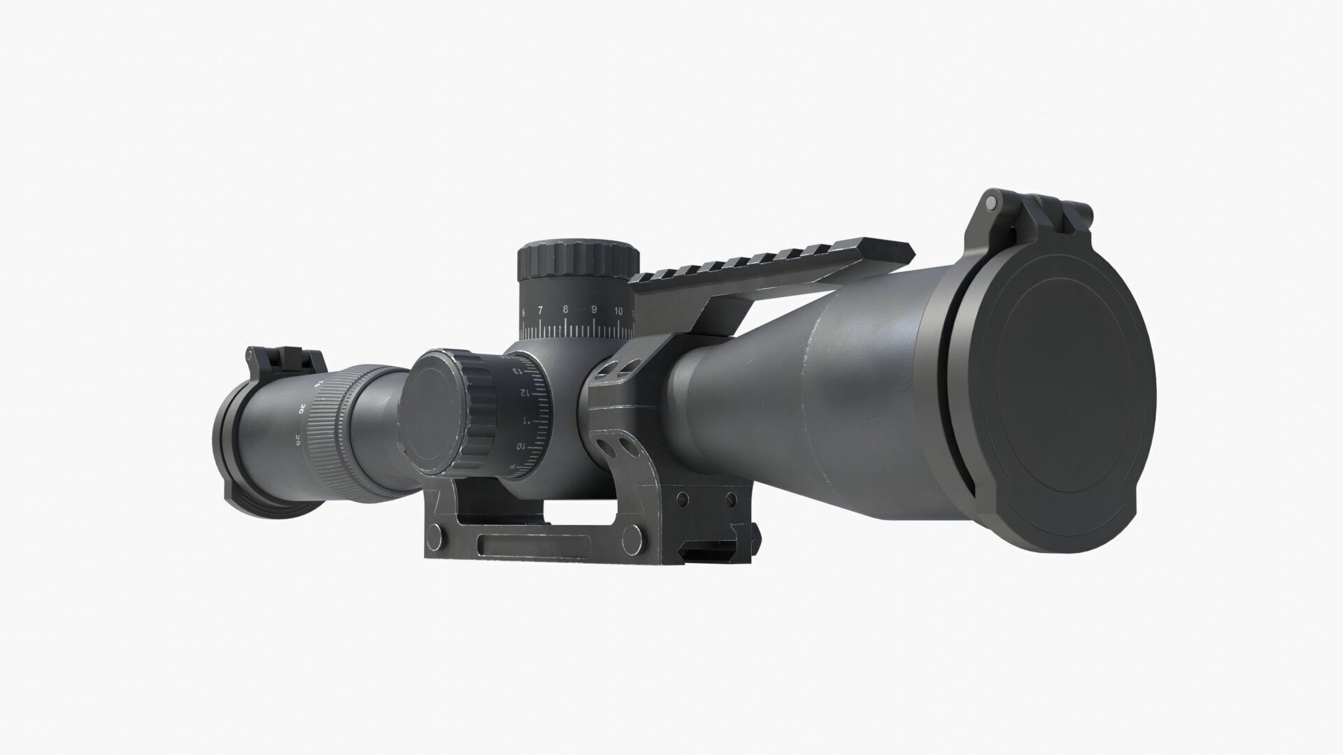 Generic sniper scope  Low-poly 3D model_10