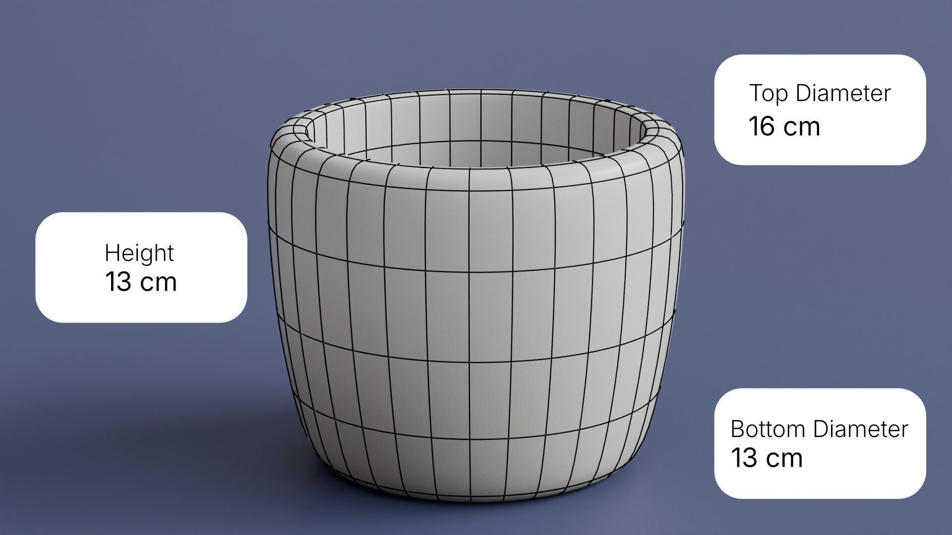 Desk Planter Set - 3 Designs for 3D Printing 3D print model_6