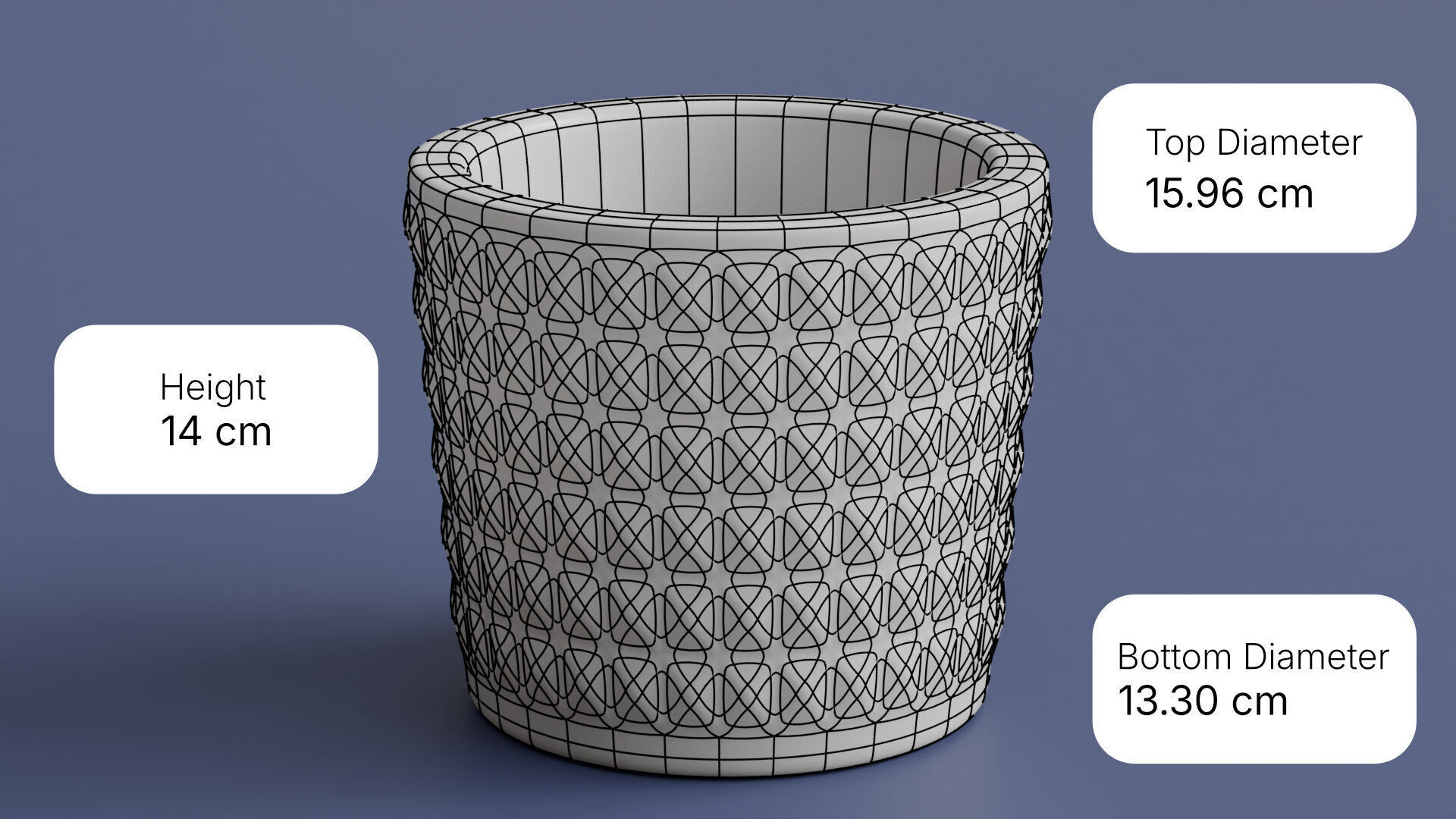 Desk Planter Set - 3 Designs for 3D Printing 3D print model_2