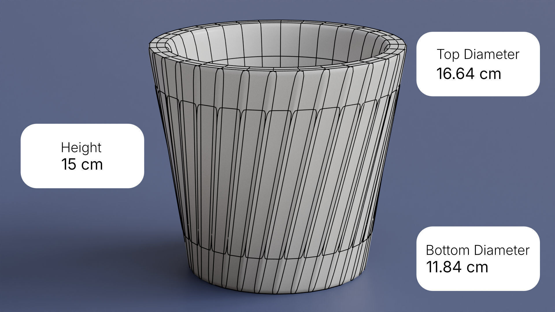 Desk Planter Set - 3 Designs for 3D Printing 3D print model_4