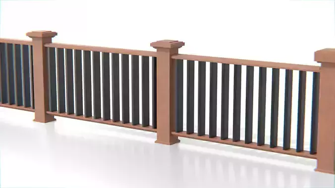 Modular Wooden Railing Fence