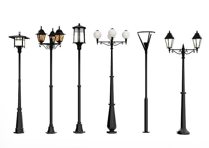 Street Lamp Low-poly 3D model