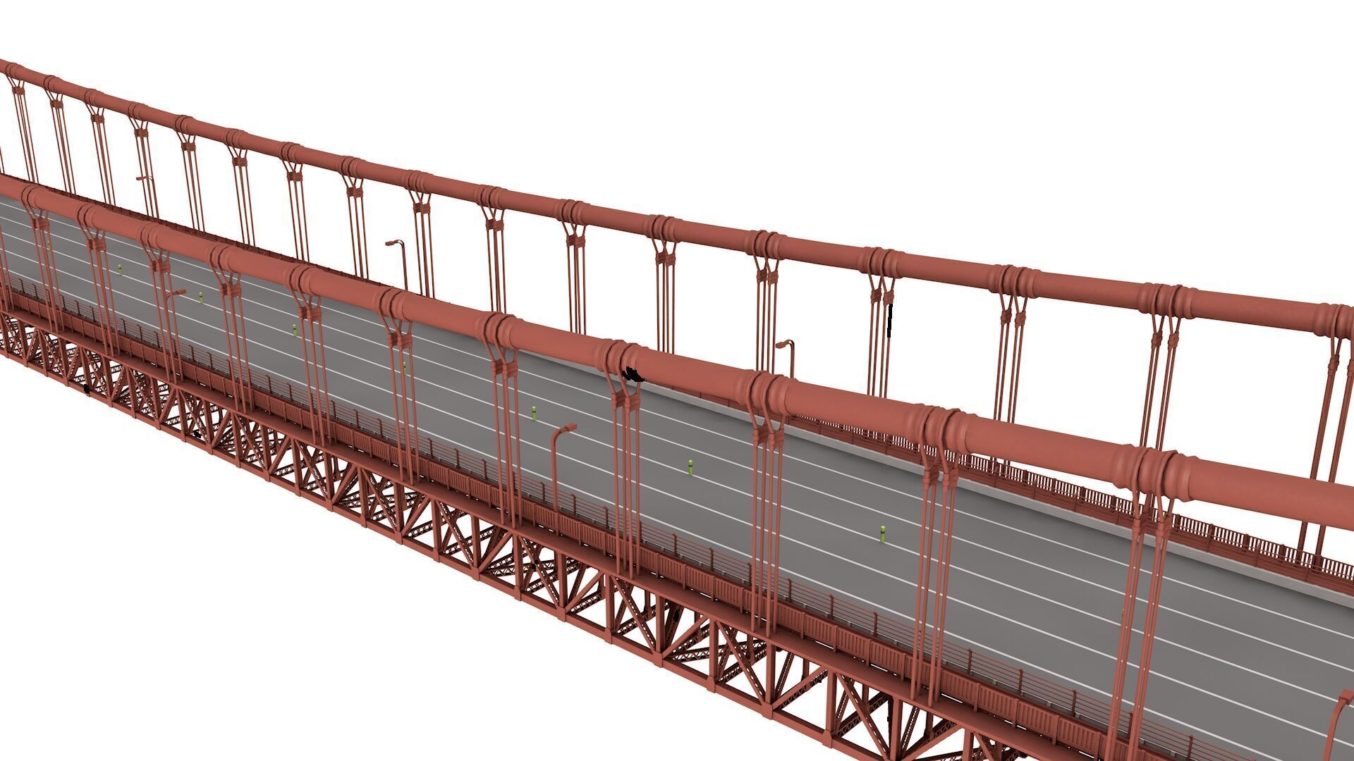 Golden Gate Bridge 3D model_2