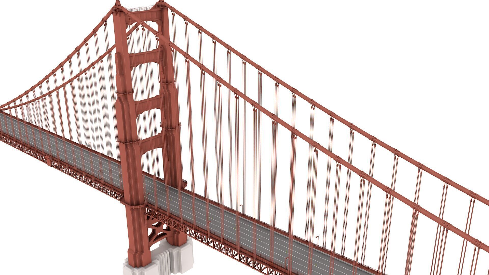 Golden Gate Bridge 3D model_5