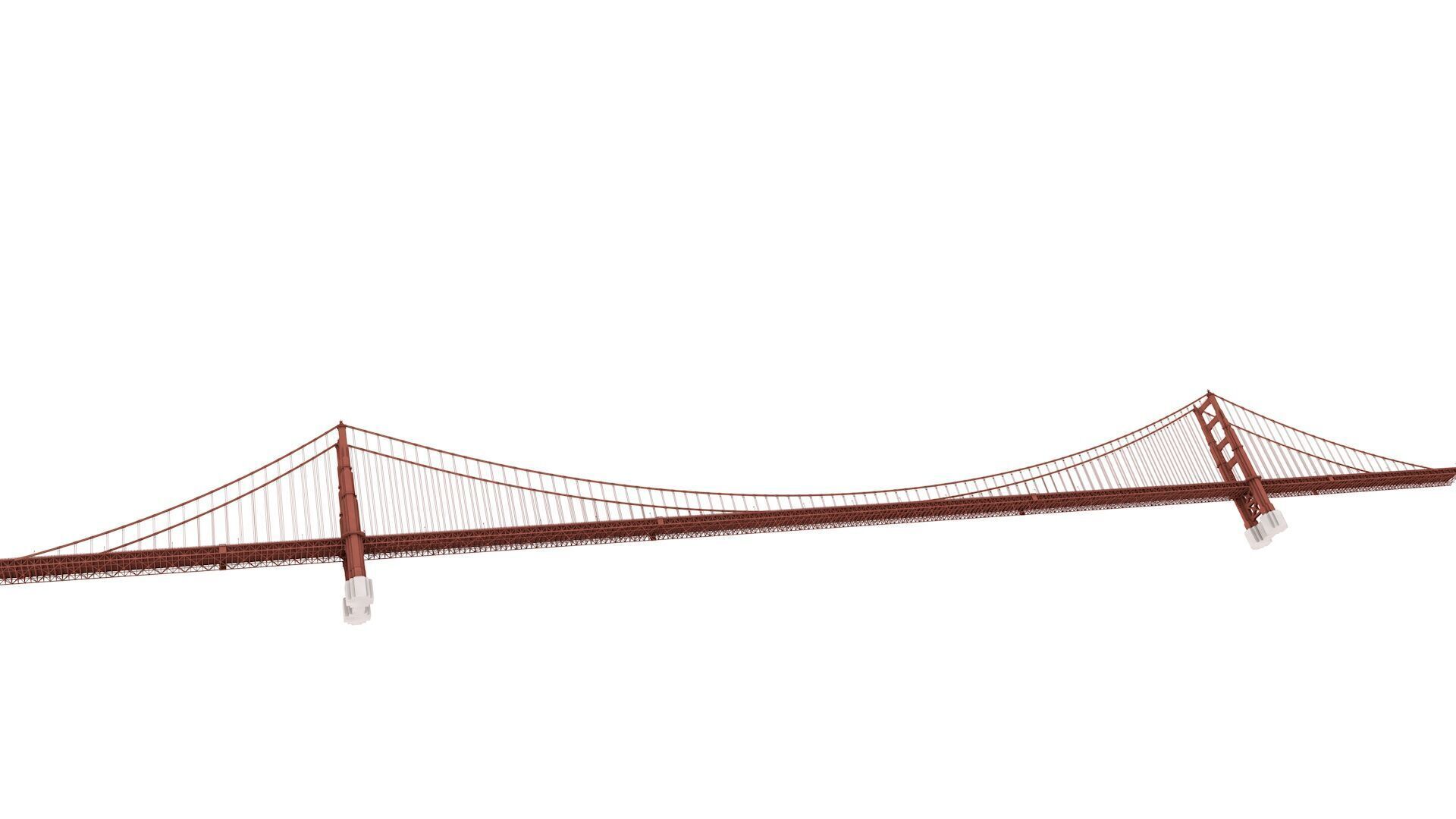 Golden Gate Bridge 3D model_6