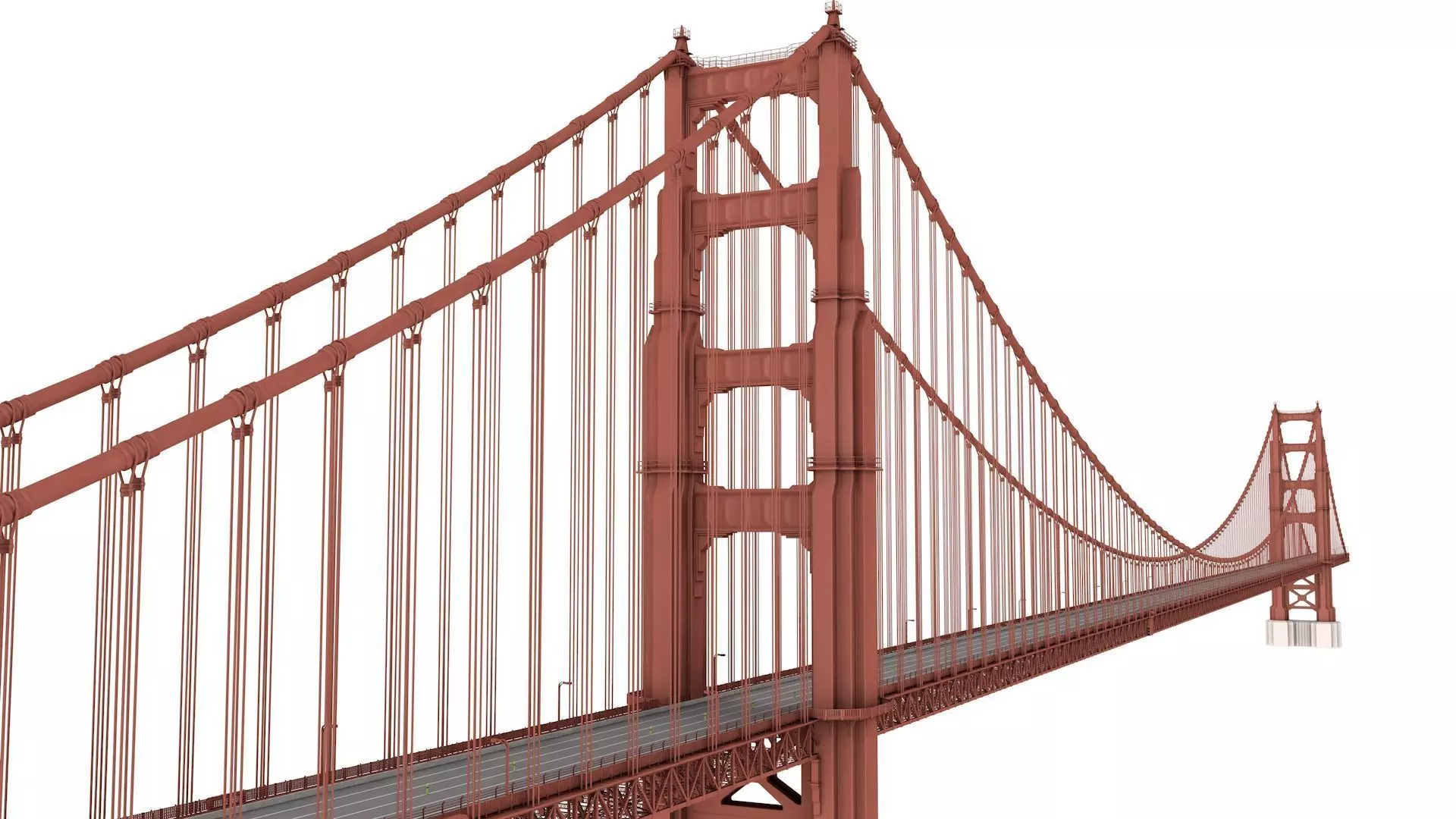 Golden Gate Bridge 3D model_0