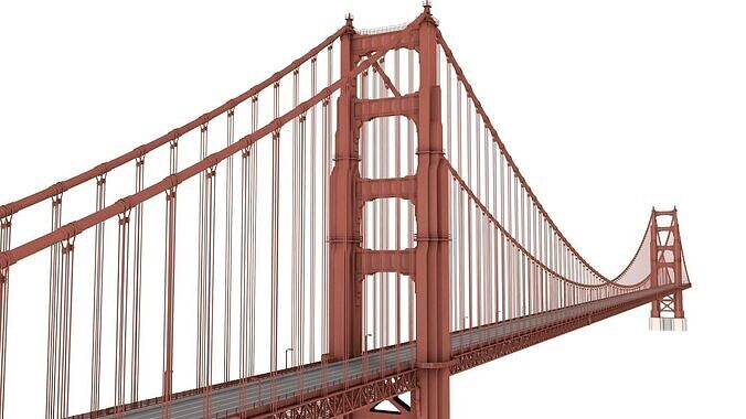 Golden Gate Bridge 3D model