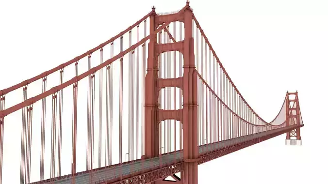 Golden Gate Bridge 3D model