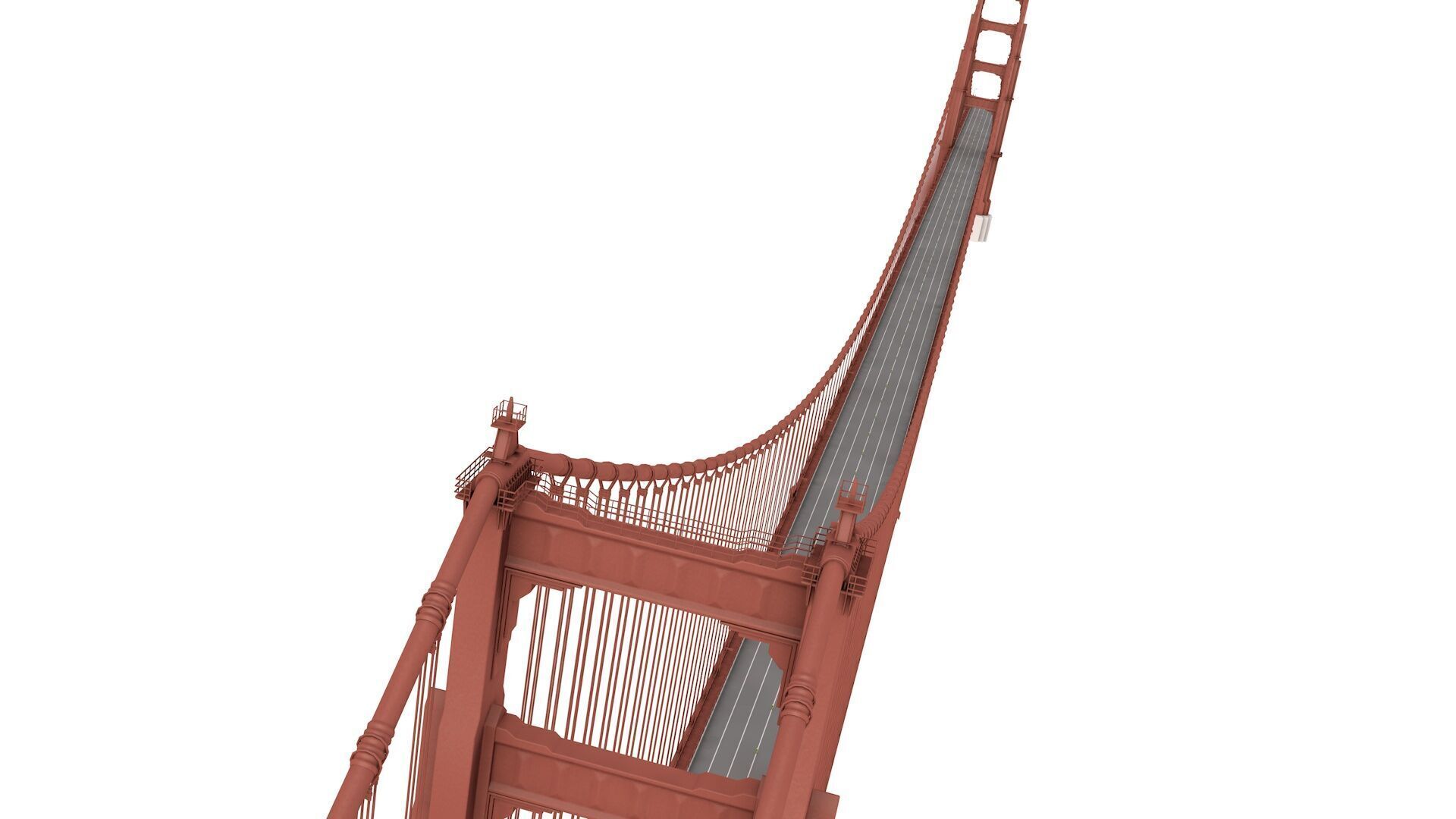 Golden Gate Bridge 3D model_4