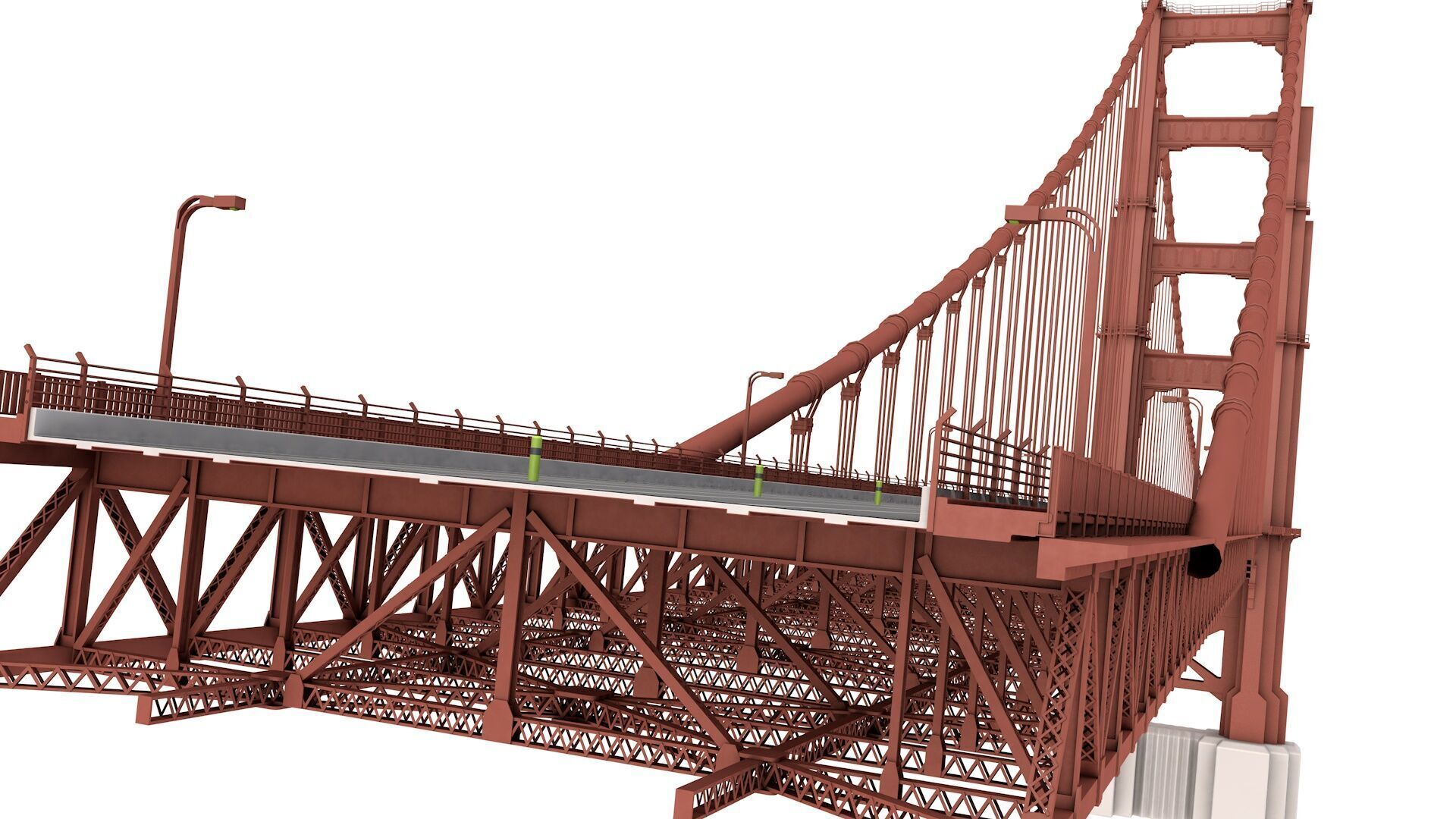 Golden Gate Bridge 3D model_3