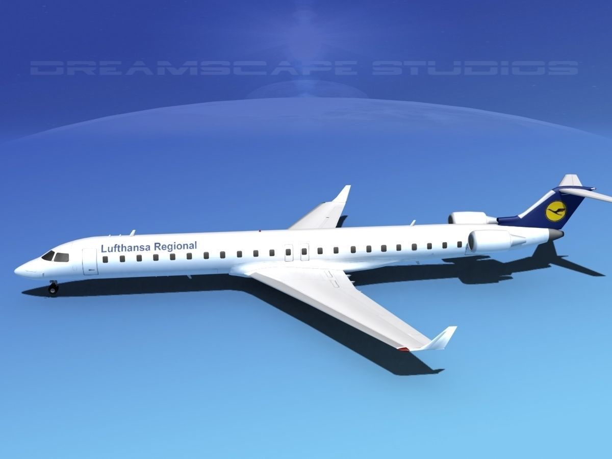 Bombardier CRJ900 Lufthansa Regional 3D model_9