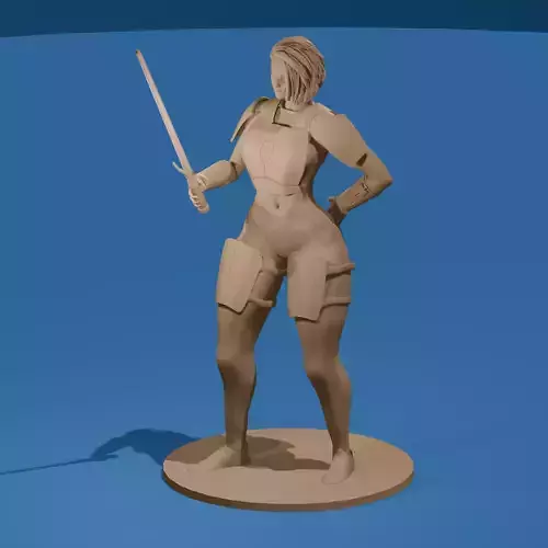 Sexy Armored Energy Sword Woman