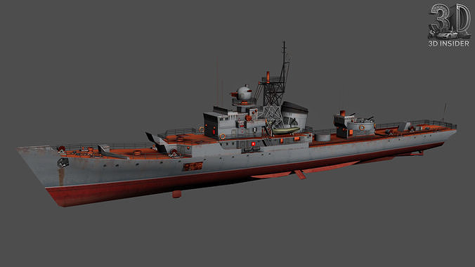 Riga Frigate Low-poly 3D model