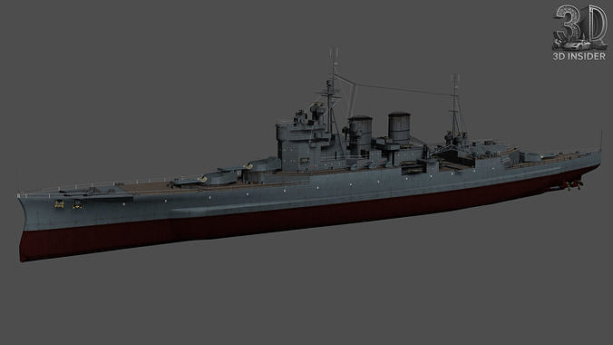 Renown Battleship Low-poly 3D model