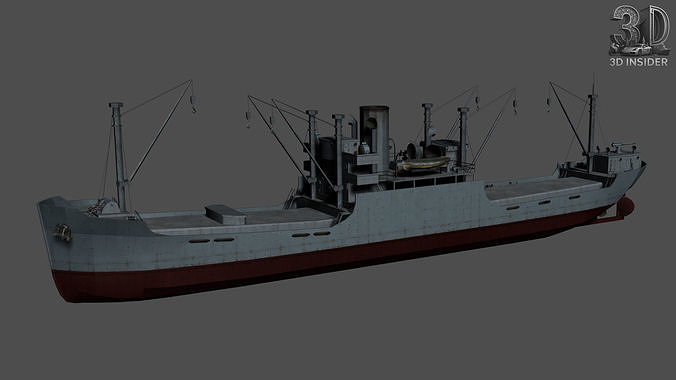 N3SA1 Small Merchant Ship Low-poly 3D model