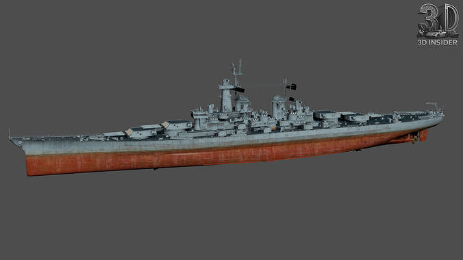 Montana 1945 Battleship Low-poly 3D model