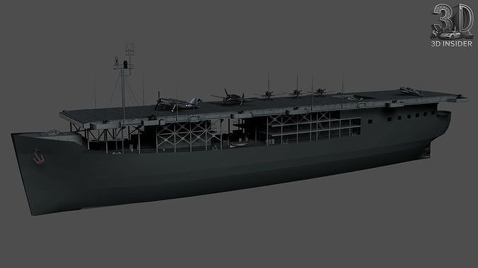 Long Island Escort Carrier Low-poly 3D model
