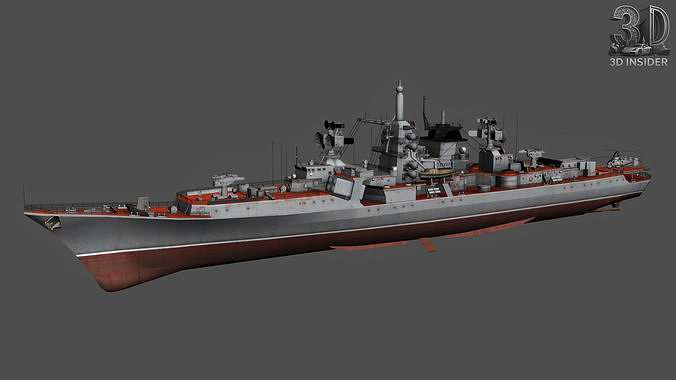 Kresta Class 2 Cruiser Low-poly 3D model