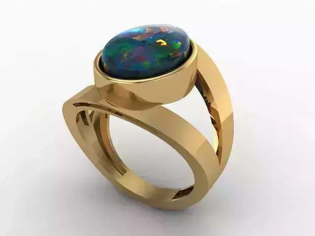 opal gold ring