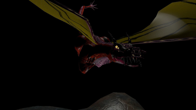 Low Poly Rigged Dragon