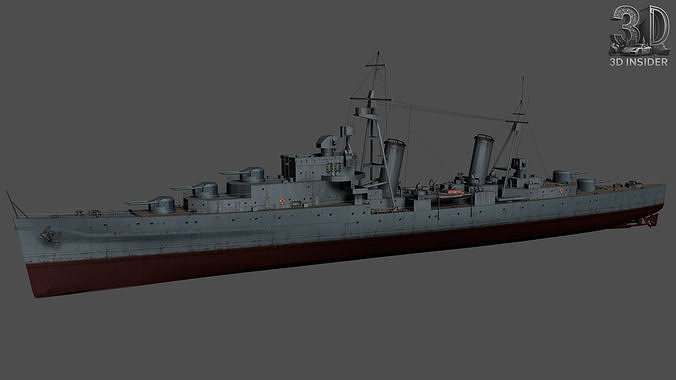 Dido Light Cruiser Low-poly 3D model