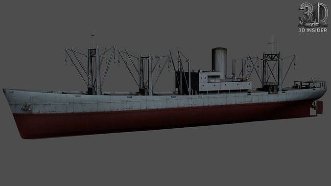 C1-B Type Medium Merchant Low-poly 3D model