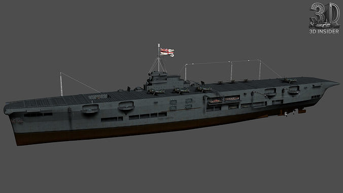 Ark Royal Fleet Carrier Low-poly 3D model