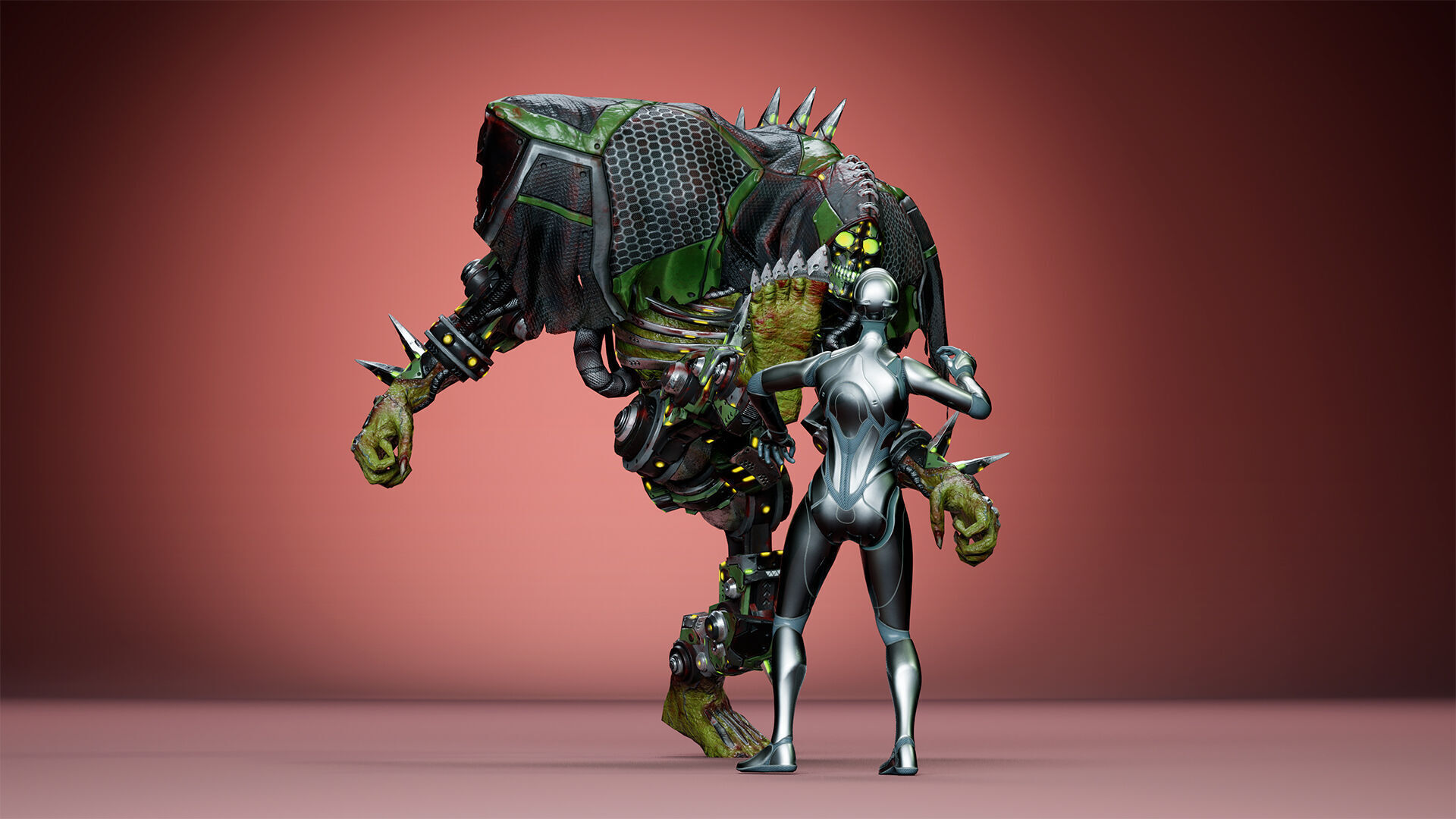 Cyborg Giant Low-poly 3D model_17