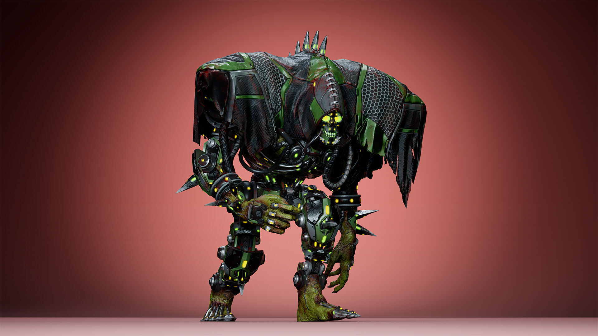 Cyborg Giant Low-poly 3D model_18