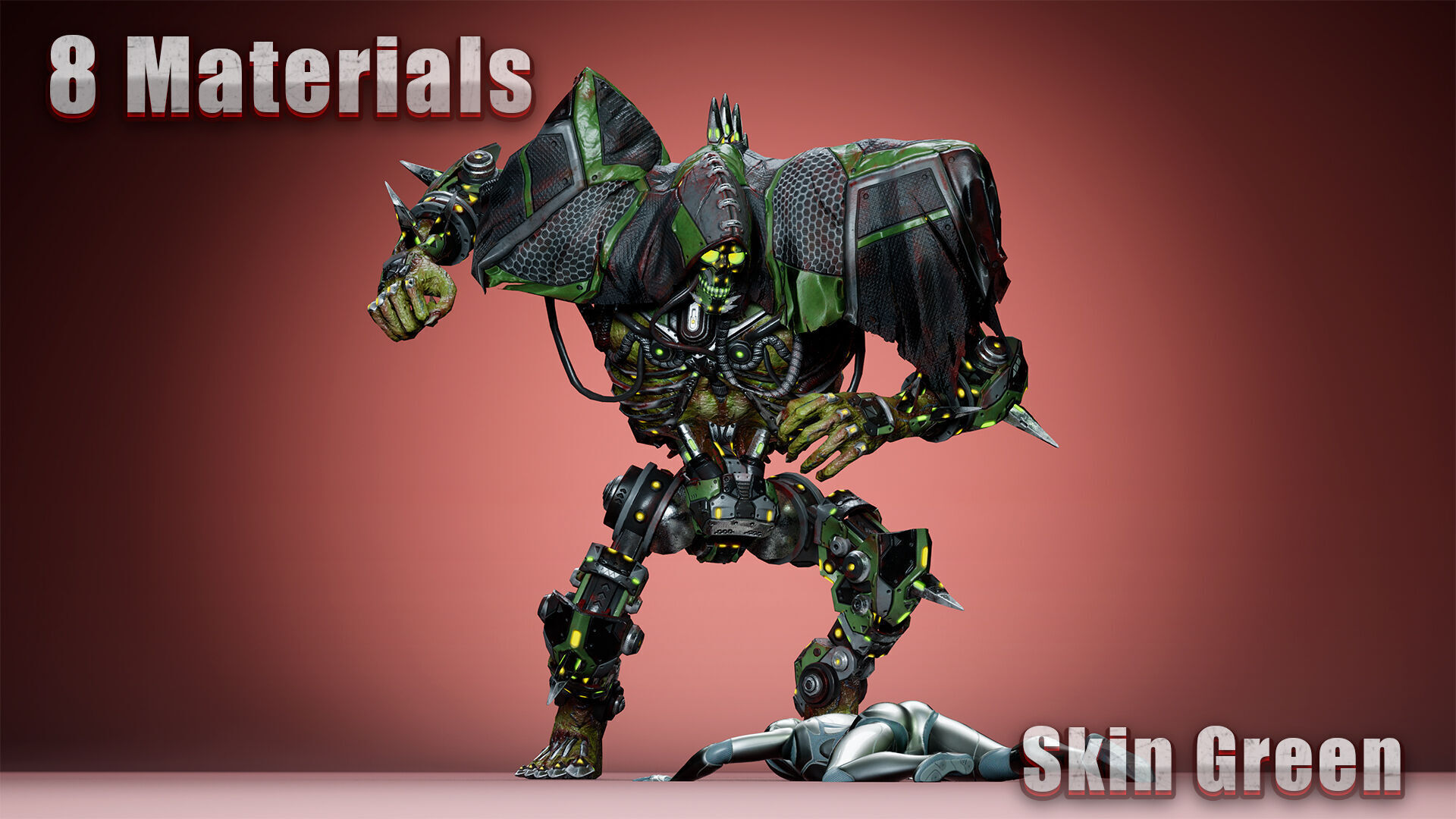 Cyborg Giant Low-poly 3D model_6