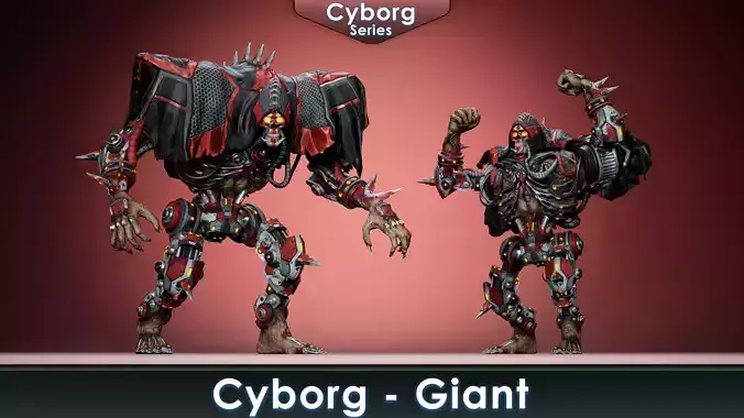 Cyborg Giant Low-poly 3D model Cyborg Giant Low-poly 3D model