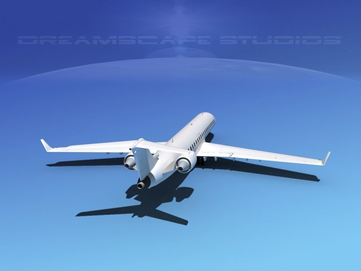 Bombardier CRJ900 Unmarked 2 3D model_6