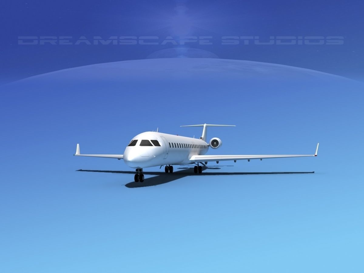 Bombardier CRJ900 Unmarked 2 3D model_1