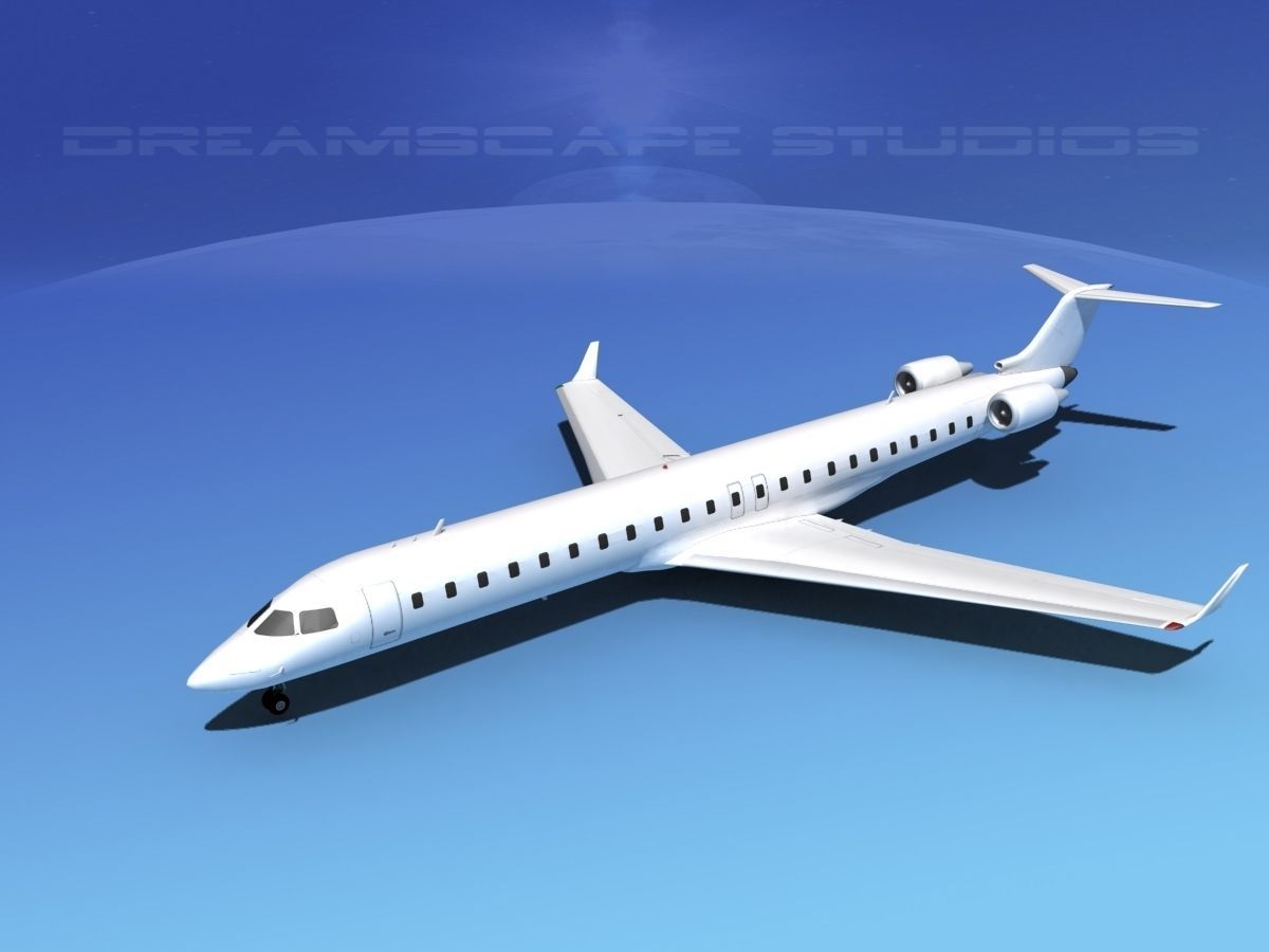 Bombardier CRJ900 Unmarked 2 3D model_10