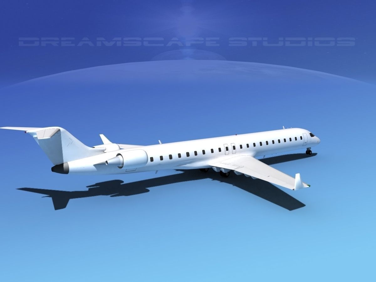 Bombardier CRJ900 Unmarked 2 3D model_5
